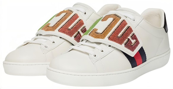 (W) 古驰 Ace 低帮 'Gucci Patch' 运动鞋 525187-0FI10-9060 Lookbook (W) 古驰 Ace 低帮 'Gucci Patch' 运动鞋 525187-0FI10-9060