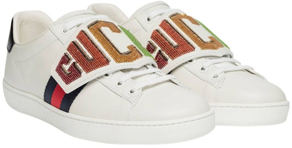 (W) 古驰 Ace 低帮 'Gucci Patch' 运动鞋 525187-0FI10-9060 Shop (W) 古驰 Ace 低帮 'Gucci Patch' 运动鞋 525187-0FI10-9060