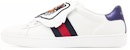 (W) Gucci Ace Low Top Kulit 'Sulaman Kucing Marah' 479053-D0P80-9182