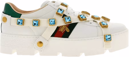 (Women) Gucci Ace Platform 'White Gems' 550054-0RDW0-9065 (Women) Gucci Ace Platform 'White Gems' 550054-0RDW0-9065