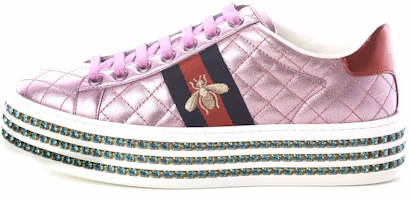 (Women) Gucci Ace Platform With Crytals 'Pink' 550050-0V630-5868 (Women) Gucci Ace Platform With Crytals 'Pink' 550050-0V630-5868