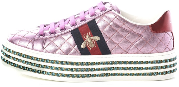 (W) Gucci Ace Platform dengan Kristal 'Pink' 550050-0V630-5868 Buy (W) Gucci Ace Platform dengan Kristal 'Pink' 550050-0V630-5868