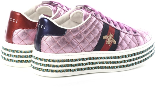 (W) Gucci Ace Platform dengan Kristal 'Pink' 550050-0V630-5868 Shop (W) Gucci Ace Platform dengan Kristal 'Pink' 550050-0V630-5868