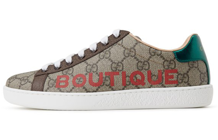 (Women) Gucci Ace Series Casual Skate Shoes Brown 623235-2BL10-8660