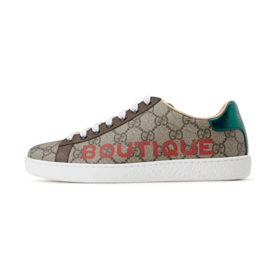 (W) Gucci Ace Series Casual Skate Shoes Brown