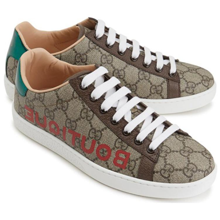 Shop (W) Zapatillas Casuales Gucci Ace Series Marrón para Skate. 623235-2BL10-8660