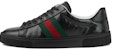 (W) Gucci Ace Sneaker dengan Web 'Hitam GG Crystal Canvas' 760774-FACRF-1163