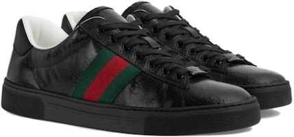 (W) Gucci Ace Sneaker Web 'Kanvas Hitam GG Kristal' 760774-FACRF-1163 Lookbook (W) Gucci Ace Sneaker Web 'Kanvas Hitam GG Kristal' 760774-FACRF-1163