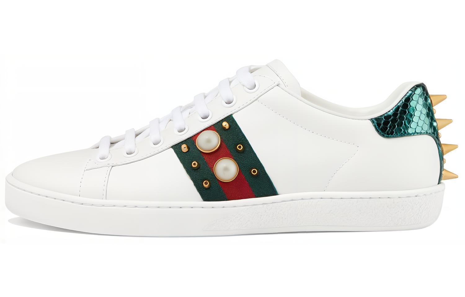 (Women) Gucci Ace Studded 'White' 431887-02JP0-9064
