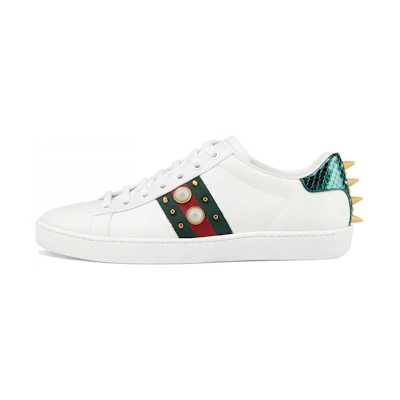 (W) Gucci Ace Studded 'White'