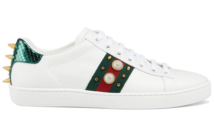 Order (W) Gucci Ace Studded 'Putih' Sepatu 431887-02JP0-9064