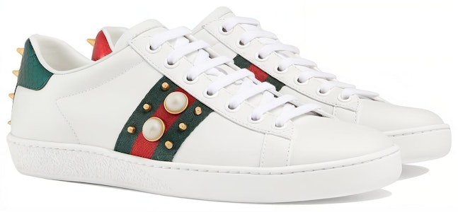 (W) Gucci Ace Studded 'Putih' 431887-02JP0-9064 Lookbook (W) Gucci Ace Studded 'Putih' 431887-02JP0-9064
