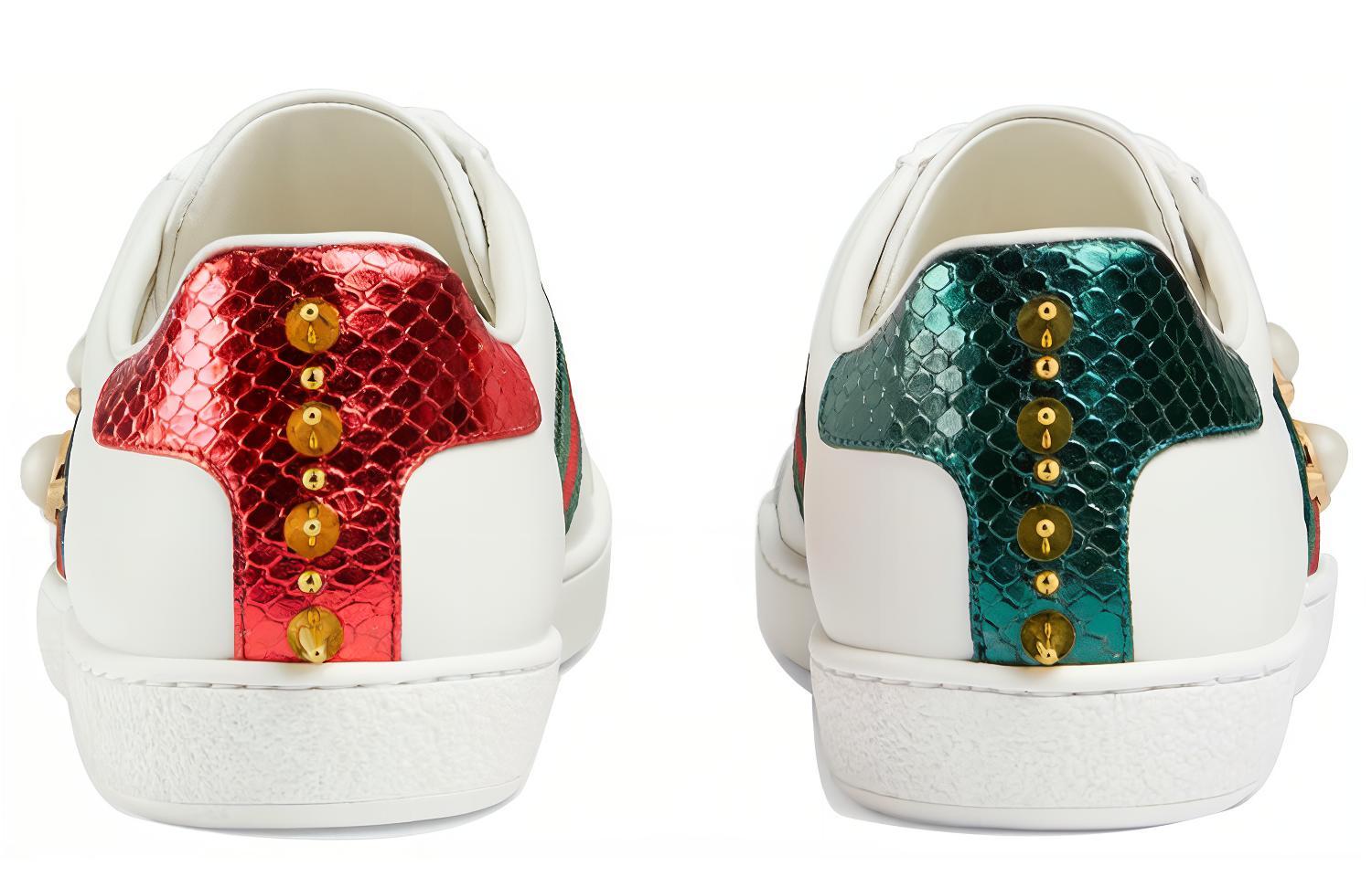 Purchase (W) Gucci Ace Studded 'Putih' Sepatu 431887-02JP0-9064