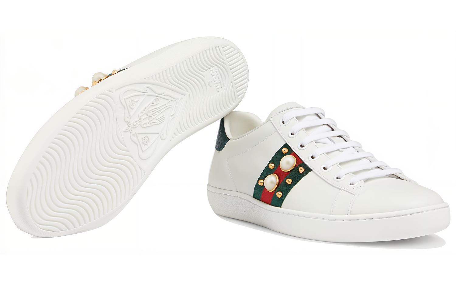 Details for (W) Gucci Ace Studded 'Putih' Sepatu 431887-02JP0-9064