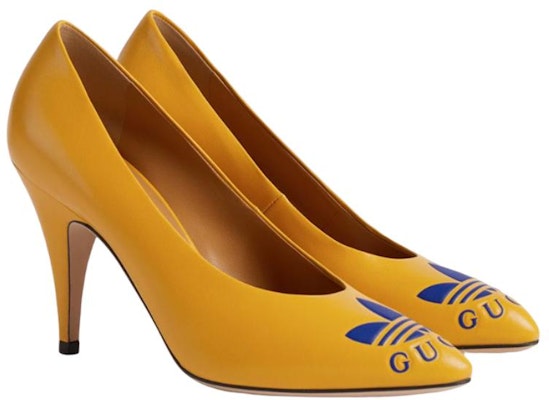 (W) Gucci adidas Originals x 'Sepatu Hak Tinggi Cetak Trefoil Kuning' 702213-C9D00-7636 Lookbook (W) Gucci adidas Originals x 'Sepatu Hak Tinggi Cetak Trefoil Kuning' 702213-C9D00-7636