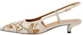(W) Gucci adidas Originals x Tumit Tinggi 'Kulit Putih Trefoil' 722448-AAA3G-9063