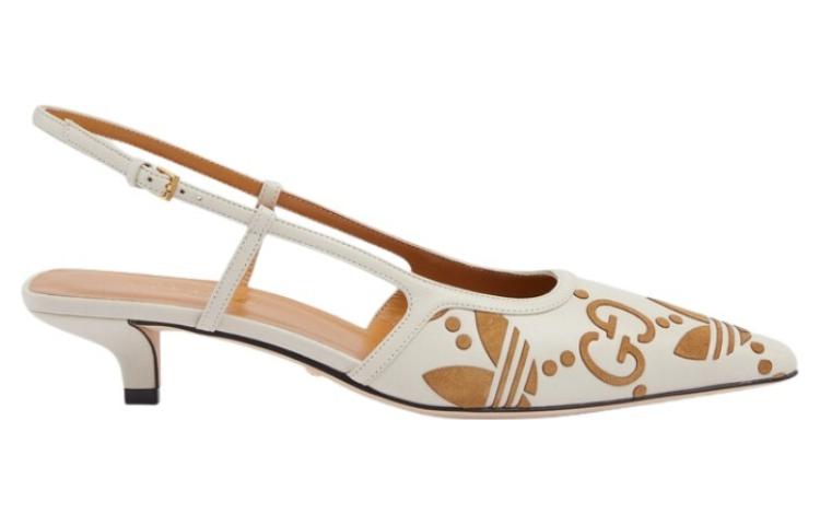 Order adidas originals x GUCCI古馳 皮革 三葉草圖案 細跟 高筒鞋 女款 白色
