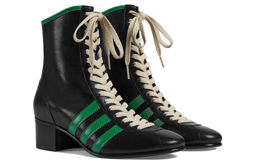 Lookbook (W) Gucci adidas Originals x Leren Mode Sneakers ''Groen'' 720810-AAA99-1043