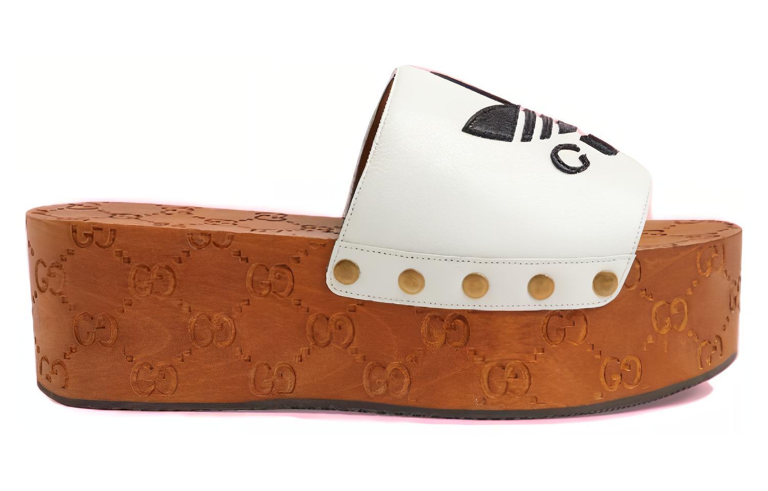 Order (W) Gucci 阿迪达斯 Originals x 真皮便鞋 '白色时尚' 707286-D3VF0-9160