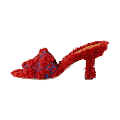 (W) Gucci adidas Originals Trefoil 'Red High Heel Slide'