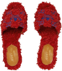 adidas originals x GUCCI古馳 Trefoil系列 織物 一字高筒 時尚涼鞋 7.5cm 女款 紅色 Shop adidas originals x GUCCI古馳 Trefoil系列 織物 一字高筒 時尚涼鞋 7.5cm 女款 紅色