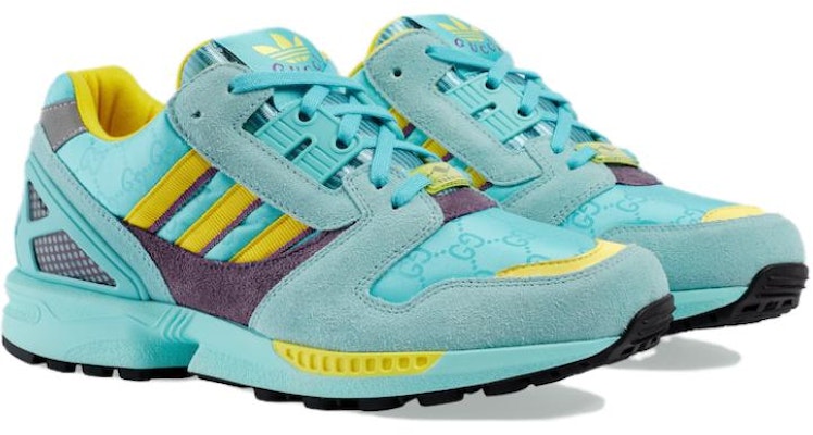 adidas originals x GUCCI古馳 ZX 8000 GG帆布 時尚系帶 低幫 運動休閒鞋 女款 碧綠色 Lookbook adidas originals x GUCCI古馳 ZX 8000 GG帆布 時尚系帶 低幫 運動休閒鞋 女款 碧綠色