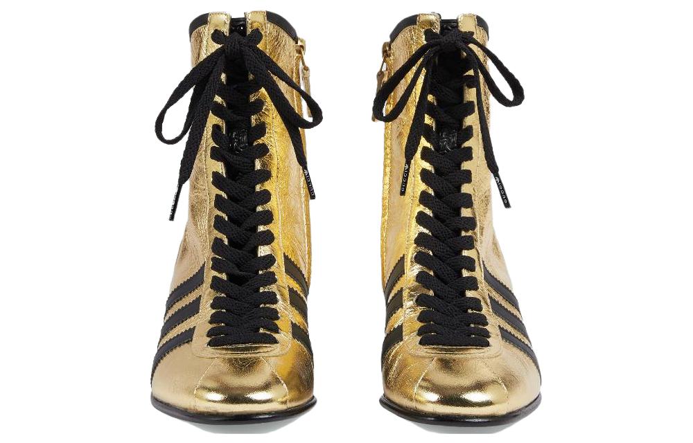 Shop (W) Gucci adidas x Leren Veterschoenen Boots ''Goud'' 720810-AAA97-8042