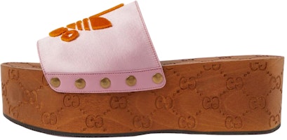 (Women) Gucci adidas x Thick Sole Fashion Slide 'Pink Satin Logo' 707285-KND90-5870 (Women) Gucci adidas x Thick Sole Fashion Slide 'Pink Satin Logo' 707285-KND90-5870