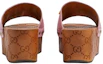 Shop (Women) Gucci adidas x Thick Sole Fashion Slide 'Pink Satin Logo' 707285-KND90-5870