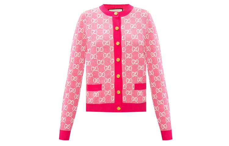 Buy (W) 古驰满版Logo圆领针织毛衣粉色 629452-XKBHQ-5016