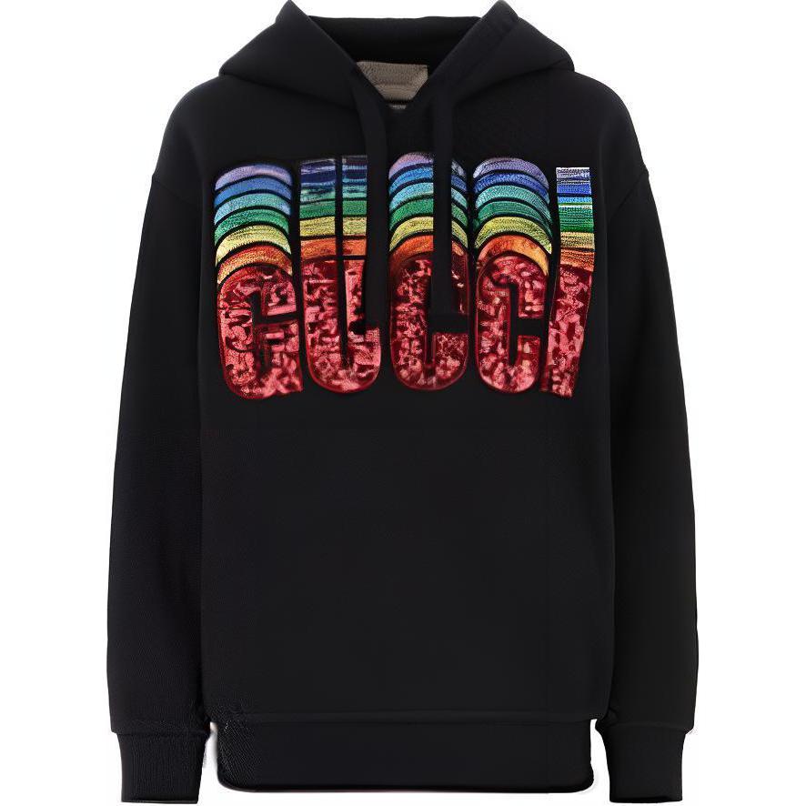 (Women) Gucci Alphabet Print Hoodie Black SS23 717427-XJE5O-1043