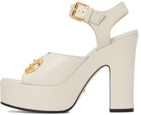 (Women) Gucci Ankle-Strapped Platform Sandals with Horsebit 'White' 674776-BKO00-9049 Buy (Women) Gucci Ankle-Strapped Platform Sandals with Horsebit 'White' 674776-BKO00-9049