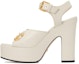 Buy (Women) Gucci Ankle-Strapped Platform Sandals with Horsebit 'White' 674776-BKO00-9049