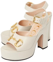 (W) Sandalias de Plataforma Gucci Blancas con Pulsera y Detalle Horsebit 674776-BKO00-9049 Order (W) Sandalias de Plataforma Gucci Blancas con Pulsera y Detalle Horsebit 674776-BKO00-9049