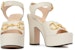 (Women) Gucci Ankle-Strapped Platform Sandals with Horsebit 'White' 674776-BKO00-9049