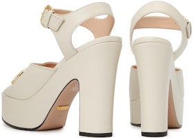 (W) Sandalias de Plataforma Gucci Blancas con Pulsera y Detalle Horsebit 674776-BKO00-9049 Shop (W) Sandalias de Plataforma Gucci Blancas con Pulsera y Detalle Horsebit 674776-BKO00-9049