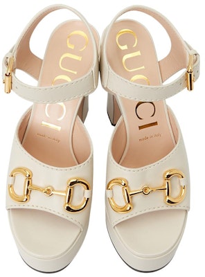 (Women) Gucci Ankle-Strapped Platform Sandals with Horsebit 'White' 674776-BKO00-9049 Purchase (Women) Gucci Ankle-Strapped Platform Sandals with Horsebit 'White' 674776-BKO00-9049