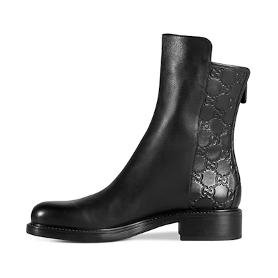 (W) Gucci Ankle Boot 'Black Leather Fashion'
