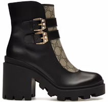 (Women) Gucci Ankle Boot 'Buckles - Black Beige' 701100-UVV20-1182 (Women) Gucci Ankle Boot 'Buckles - Black Beige' 701100-UVV20-1182