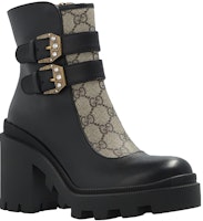 GUCCI古馳 皮革 粗跟 短靴 7公分 女款 黑色 Lookbook GUCCI古馳 皮革 粗跟 短靴 7公分 女款 黑色