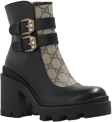 (Women) Gucci Ankle Boot 'Buckles - Black Beige' 701100-UVV20-1182 Lookbook (Women) Gucci Ankle Boot 'Buckles - Black Beige' 701100-UVV20-1182