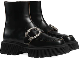 Order (W) Gucci Stiefelette ''Fashion Tiger Head Schwarz'' 627291-DS800-1000