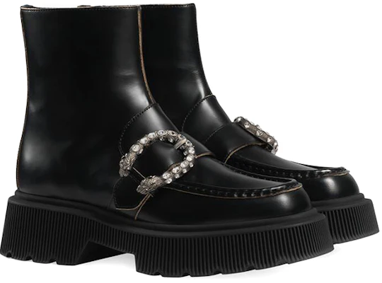 (W) Gucci 时尚虎头黑色短靴 627291-DS800-1000 Order (W) Gucci 时尚虎头黑色短靴 627291-DS800-1000