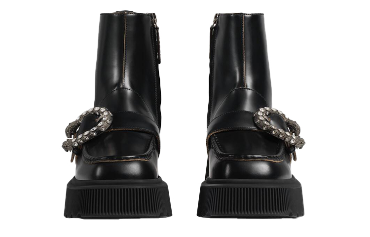 Lookbook (W) グッチ アンクルブーツ "タイガーヘッド ブラック" 627291-DS800-1000
