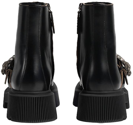 (W) Gucci 时尚虎头黑色短靴 627291-DS800-1000 Shop (W) Gucci 时尚虎头黑色短靴 627291-DS800-1000