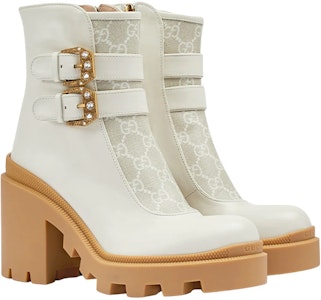 (W) Gucci GG帆布白色橡胶踝靴 701100-UVV30-9078 Order (W) Gucci GG帆布白色橡胶踝靴 701100-UVV30-9078