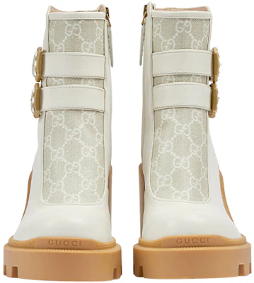 (W) Gucci GG帆布白色橡胶踝靴 701100-UVV30-9078 Shop (W) Gucci GG帆布白色橡胶踝靴 701100-UVV30-9078