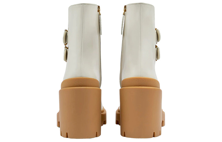 Purchase (W) Gucci GG帆布白色橡胶踝靴 701100-UVV30-9078