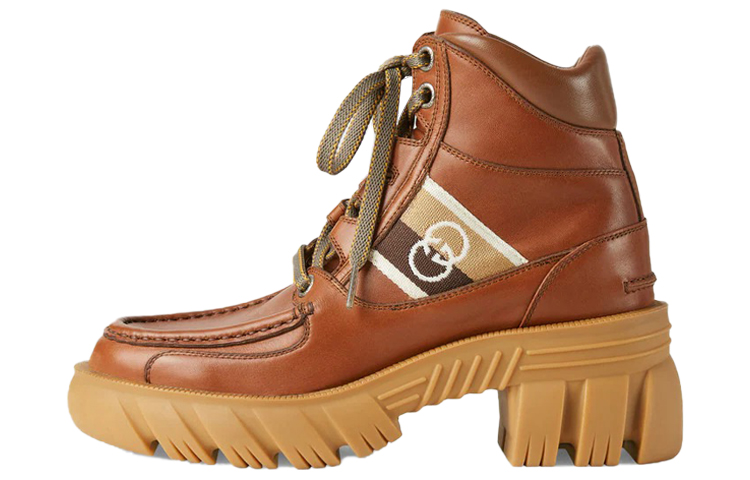 (Women) Gucci Ankle Boot 'Interlocking G - Brown' 663594-DTNE0-2560