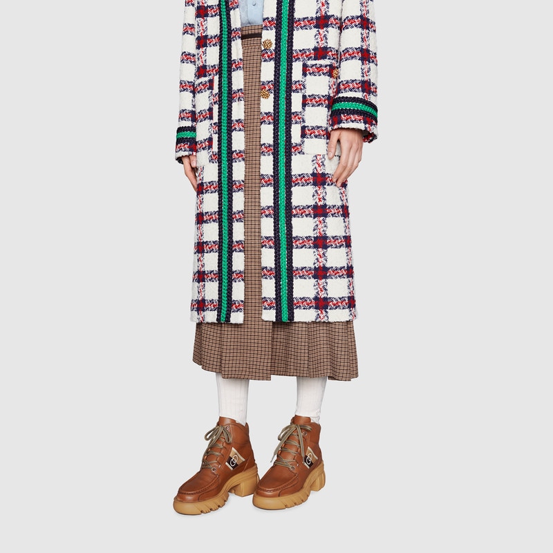 Details for Gucci 古驰 互扣式雙G 時尚短靴 女款 深棕色